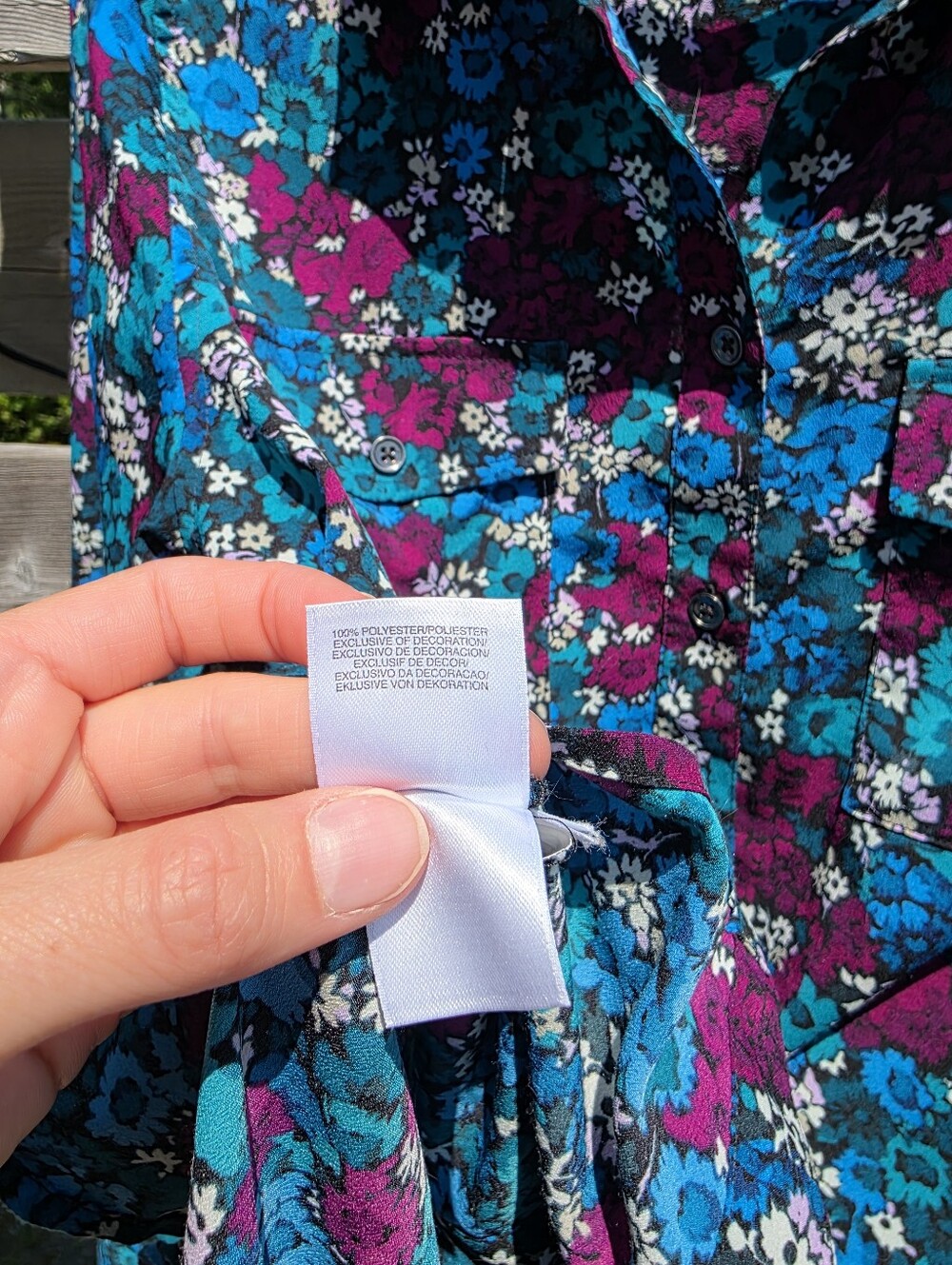 Floral Button-Up Blouse | Size Medium - Picture 6 of 11